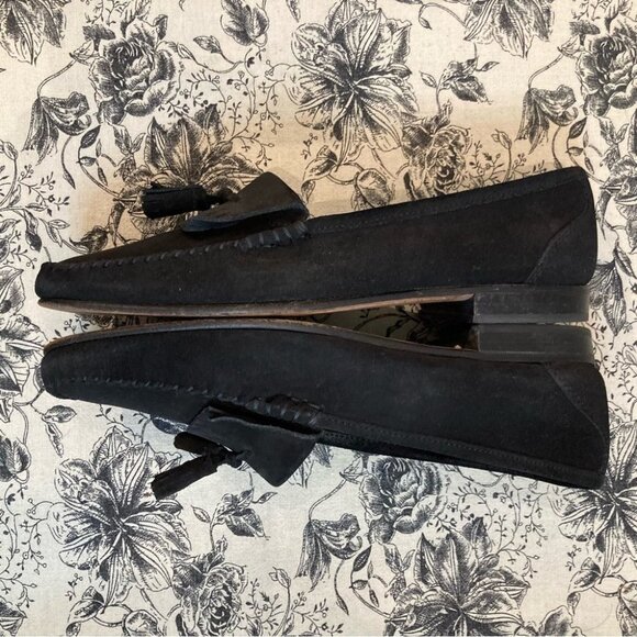 BRUNO MAGLI Sz 9 Suede Slip On with Tassels Loafers Made in Italy - Picture 7 of 12